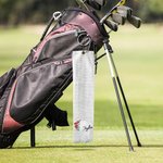 Gepersonaliseerde Zachte Geboortebloem Dames Golfhanddoek met Naam en Opknoping Clip Super Absorberend Verjaardagscadeau voor Golfliefhebbers