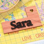 Gepersonaliseerde 2 in 1 Houten Kruissteek Lijnmarkeerder en Magnetische Naaldhouder met Naam Verjaardag Moederdag Cadeau voor Kruissteekliefhebber