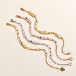 Gepersonaliseerde Geboortesteen Familie Paperclip Ketting Armband met 1-4 Gegraveerde Namen Verjaardag Moederdag Cadeau voor Vrouwen