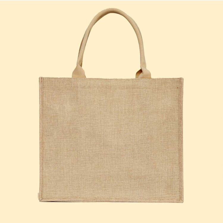 Sac Cabas En Jute Personnalisé Avec Initiale Et Fleurs - Taille L - Cadeau Fête Des Mères, Mariage, Anniversaire