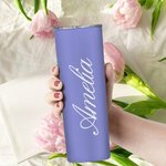 Personalized Last Toast On The Coast 20oz Skinny Tumbler with Name and Straw Beach Party Wedding Gift for Bridesmaid