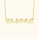 Personalised British Sign Language Necklace with Fingerspelling Name Charm Heartwarming Gift for Hearing Impairment BSL Interpreter Teacher