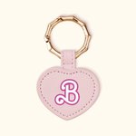 Personalizzato Pink Doll Font Forte fermaglio magnetico in pelle a forma di cuore con iniziali Set di 2 accessori da viaggio regalo per ragazze donne
