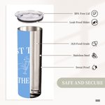 Personalized Last Toast On The Coast 20oz Skinny Tumbler with Name and Straw Beach Party Wedding Gift for Bridesmaid