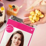 Personalized Oil-Proof Pink Doll Photo Name Treat Bags Set of 5 Birthday Graduation Party Favor Gift for Girl