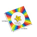 Personalized Doing My Best Pin Glittery Gold Star Brooch with Backside Text and Rainbow Card Encouraging Birthday Gift for Friend Colleagues Family
