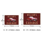 Personalized Retro Car Photo Metal Sign with Text Garage Workshop Decoration Father's Day Gift for Car Lovers