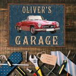 Personalized Retro Car Photo Metal Sign with Text Garage Workshop Decoration Father's Day Gift for Car Lovers