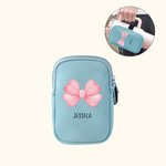 Sac à Bouteille Personnalisé avec Nom Pochette à Motif Nœud Papillon pour Bouteille Gobelet Boucle Réglable Cadeau pour Amateur de Sport