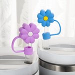 Personalized Waterproof Birth Flower Water Bottle Carrier Bag Pouch for 40oz Stanley with Adjustable Strap and Free Straw Topper Birthday Gift for Her