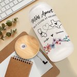 Personalisierte Long Distance State Map 20oz mattiert kann Glas Becher mit Namen und Text Housewarming Graduierung Geschenk für Freund