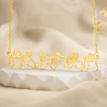 Personalised British Sign Language Necklace with Fingerspelling Name Charm Heartwarming Gift for Hearing Impairment BSL Interpreter Teacher