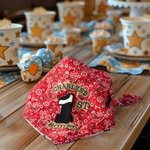 Personalized 1st Birthday Rodeo Cowboy Baby Burlap Bandana Bib with Name Baby Shower Birthday Party Gift for Baby