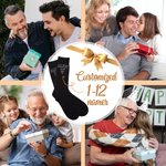 Personalisierte Papa Papa Papa Opa weiche 100% Baumwolle Crew Socken mit 1-12 Kindernamen und Jahr Vatertag Geburtstag Geschenk für Männer