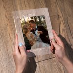 Personalized Wedding Memories Photo LED Acrylic Plaque with Text and 4 Adjustable Color Wedding Gift for Newlyweds