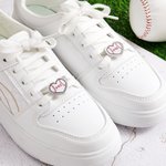 Personalized Basketball Football Softball Baseball Sports Heart Shoes Charms with Number Set of 2 Game Day Gift for Sport Lover