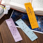 Segnalibro personalizzato in pelle vegana con nome, costellazione, stella, fiore di nascita, compleanno, regalo bibliotecario per un amico amante dei 