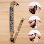 Personalized Adjustable Camo Hunting Sling Shoulder Strap with Embroidery Text and Metal Swivels Practical Gift for Hunter
