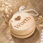 Personalized Retro Wooden Yoyo with Engraved Pattern and Name Educational Toy Children's Day Birthday Gift for Kid Yoyo Lover