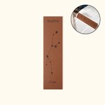 Segnalibro personalizzato in pelle vegana con nome, costellazione, stella, fiore di nascita, compleanno, regalo bibliotecario per un amico amante dei 