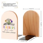 1 Paire de Serre-livres en Bois Personnalisée avec Fleur de Naissance Cadeau Remerciement Rentrée pour Professeur