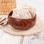 Personalisierte handgefertigte hölzerne Häkeln Stricken Garn Schüssel mit Deckel und eingravierten Namen Geschenk für Mama Oma Craft Lovers