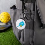 Personalisierte Multi-Color PU Leder Pickleball Schlüsselanhänger mit Namen Geburtstag Geschenk für Sportliebhaber