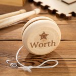 Personalized Retro Wooden Yoyo with Engraved Pattern and Name Educational Toy Children's Day Birthday Gift for Kid Yoyo Lover