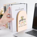 1 Paire de Serre-livres en Bois Personnalisée avec Fleur de Naissance Cadeau Remerciement Rentrée pour Professeur