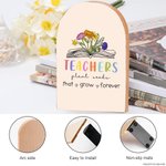 1 Paire de Serre-livres en Bois Personnalisée avec Fleur de Naissance Cadeau Remerciement Rentrée pour Professeur
