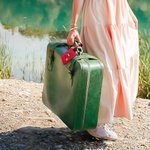 Personalisierte Multicolor Cartoon Frauen Mädchen Geburt Blume PU Leder Gepäckanhänger mit Namen Reisezubehör Geburtstag Geschenk für sie