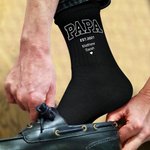 Personalisierte Papa Papa Papa Opa weiche 100% Baumwolle Crew Socken mit 1-12 Kindernamen und Jahr Vatertag Geburtstag Geschenk für Männer