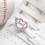 Personalized Basketball Football Softball Baseball Sports Heart Shoes Charms with Number Set of 2 Game Day Gift for Sport Lover