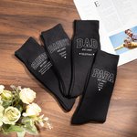Personalisierte Papa Papa Papa Opa weiche 100% Baumwolle Crew Socken mit 1-12 Kindernamen und Jahr Vatertag Geburtstag Geschenk für Männer