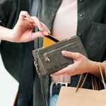 Personalized Multiple Compartment  Multicolor Leather Engraved Name Wallet with Wristlet Birthday Wedding Bridesmaid Gift for Women