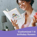 Personalized Teachers Plant Seeds That Grow Forever Leather A5 Lined Notebook with 1-6 Birth Flower Graduation Appreciation Gift for Teacher