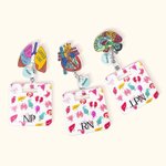 Personalized Anatomical Heart Brain Lungs Retractable Badge Reel with Name Charm and Badge Buddy Gift for Nurse Doctor Medical Student