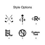 Personalised Monogram Golf Bag Tag Tee Holder with 5 Tees Golf Accessory Father's Day Birthday Gift For Golf Lover