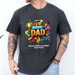 Maglietta personalizzata Best Dad Repair Tool Design 100% cotone con 1-8 nomi di bambini Regalo di compleanno per la festa del papà per il nonno