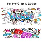 Personalisierte Graffiti-Kunst Krankenschwester Inspiration 40oz Name Becher mit Griff Deckel und Strohhalm Graduierung Anerkennung Geschenk für Krank