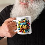 Personalised Best Dad Repair Tool Design Ceramic Mug with 1-8 Kid Names Father's Day Birthday Gift for Him