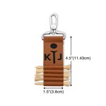 Personalised Monogram Golf Bag Tag Tee Holder with 5 Tees Golf Accessory Father's Day Birthday Gift For Golf Lover