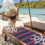 Personalised Seahorse Shell Anchor Super Absorbent Quick Dry Classic Stripe Beach Towel with Name Summer Holiday Party Gift for Family Friends