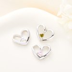 Personalized 1-12 Heart Shape Charms Family Bangle with Engraved Names and Birthstones Mother's Day Birthday Gift for Women