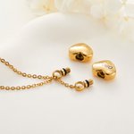 Personalised Engraved Double Heart Ashes Urn Pendant Necklace with Name Cremation Funeral Jewellery Keepsake Memorial Gift for Women