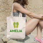 Personalisierte Strand Spaß Sonnenbrille Kokosnuss Palm Canvas Tragetasche mit Namen große Kapazität Reise Urlaub Geschenk für Frauen