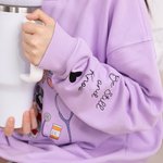 Personalised Multicolor Medical Instrument Pattern Design T-Shirt Sweatshirt with Text Nurse Graduation Birthday Gift for Nurse Doctor