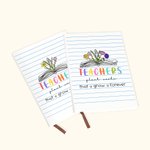 Personalized Teachers Plant Seeds That Grow Forever Leather A5 Lined Notebook with 1-6 Birth Flower Graduation Appreciation Gift for Teacher