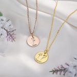 Personligt halsband med blommor från födelsen med graverade 1-3 namn Födelsedag Bästa vän Smycken Present till henne