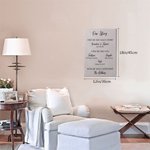Gepersonaliseerd Ons Verhaal Canvas Familieschilderij met Tekst 1-6 Kindernamen Muurkunst Housewarming Gift voor Familie Vriend